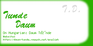 tunde daum business card